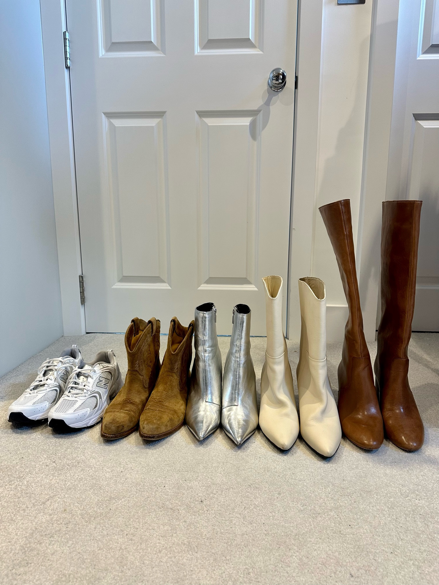 The shoes you’ll be seeing be in this Autumn Winter 🍂 New Balance Trainers, Western Boots, Metallic Boots, Brown Knee High Boots

#LTKSeasonal #LTKeurope #LTKstyletip