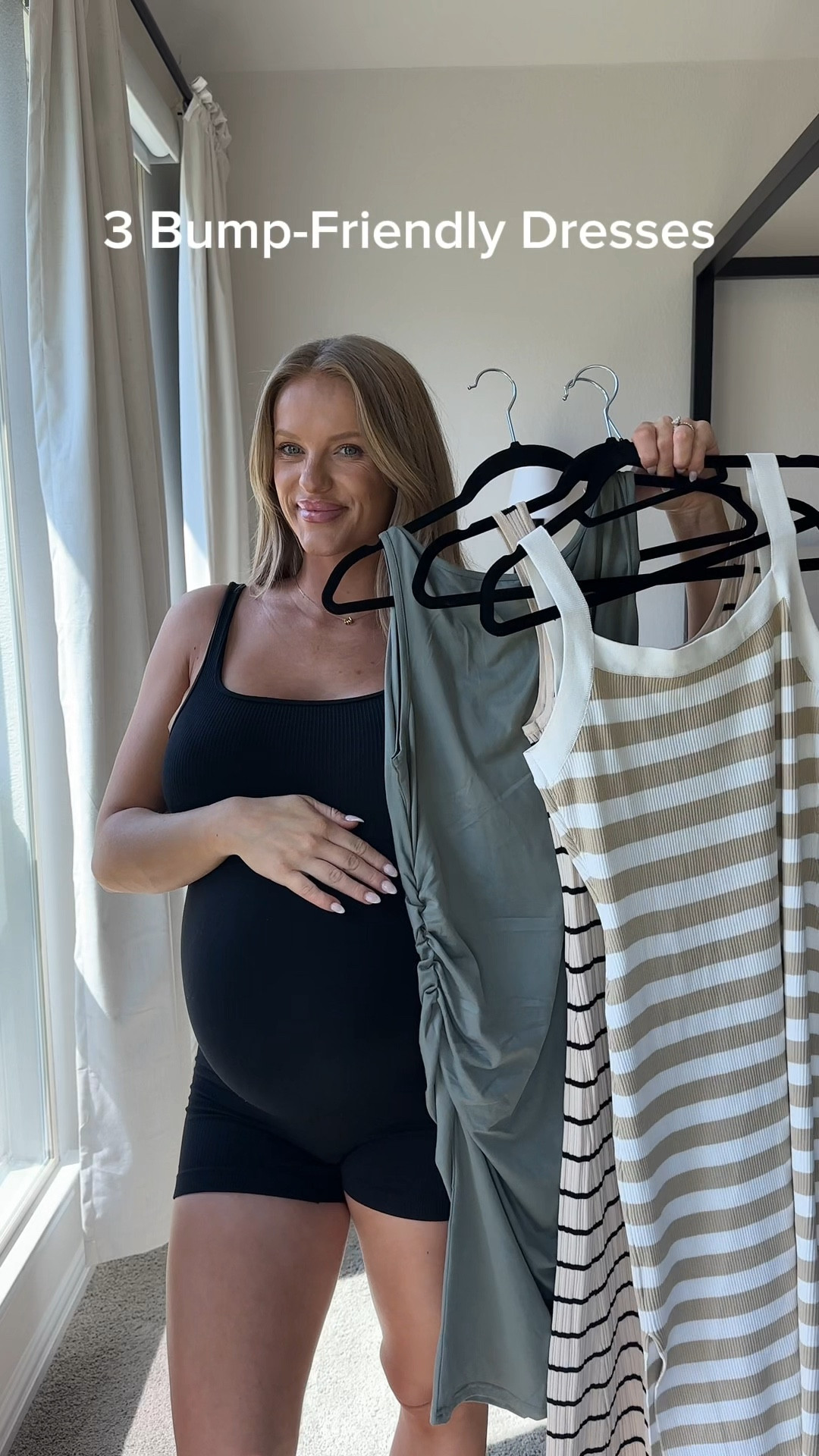 The easiest & comfiest outfit while pregnant is a dress✨ Here are 3 bump friendly dresses/maternity dresses like spring dresses and summer dresses from Amazon🫶🏻 Maternity outfit ideas 
I ordered my normal size in all 3: size small (I’m 5’6 and 170 lb currently)
#33weekspregnant #maternityfashion #bumpfriendly #bumpstyle #pregnancy

#LTKBump #LTKFindsUnder50