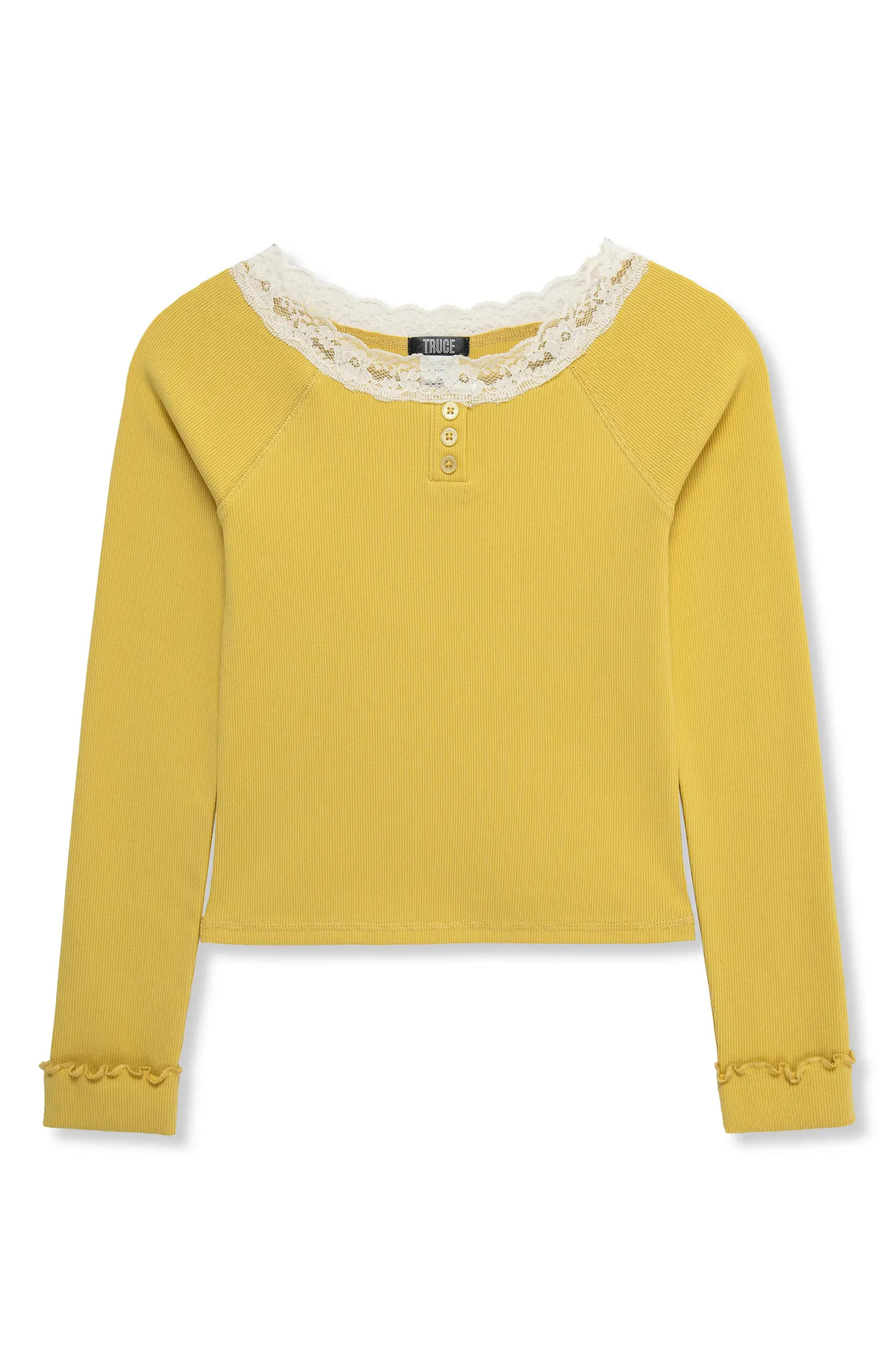 Truce Kids' Rib Knit Long Sleeve Top | Nordstrom | Nordstrom