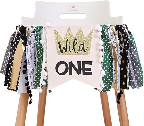 Wild one 1st Birthday Banner - Wild One Decoration, A High Chair Banner, A Wild Side Banner, Insp... | Amazon (US)