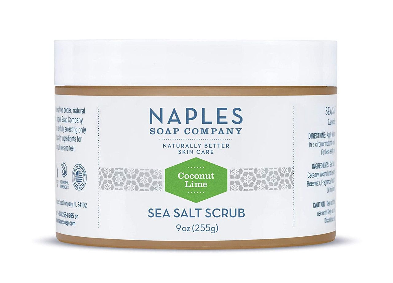 Coconut Lime Sea Salt Scrub 9 oz | Naples Soap Company