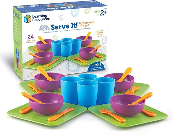 Learning Resources New Sprouts Serve It! Dish Set, Early Social Interactions, 24 Pieces, Ages 2+ | Amazon (US)