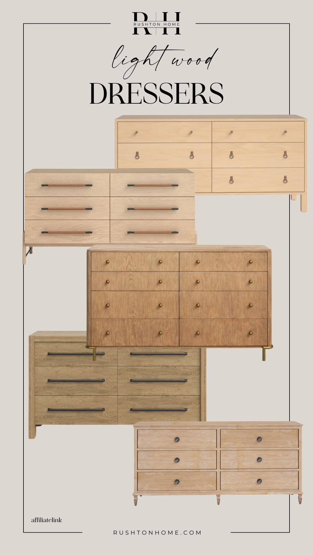 Love these warm neutral toned dressers! I've always been a fan of light colored wood, and I'm sticking to it!!

Bedroom furniture, bedroom design, bedroom decor, master bedroom, dresser,  bedframe, chest of drawers, 6 drawer dresser, bedside tables, nightstand, bedroom lamp, lighting, bedroom inspiration 

 #LTKHome #LTKSaleAlert