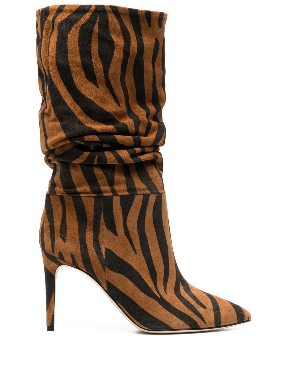 90mm zebra-print slouchy boots | Farfetch Global