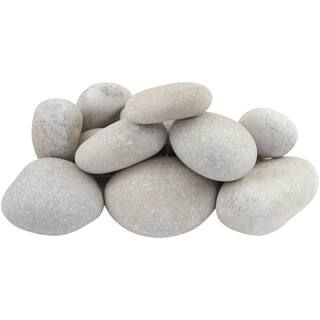 0.40 cu. ft. 3 in. to 5 in. 30 lbs. Large Egg Rock Caribbean Beach Pebbles | The Home Depot