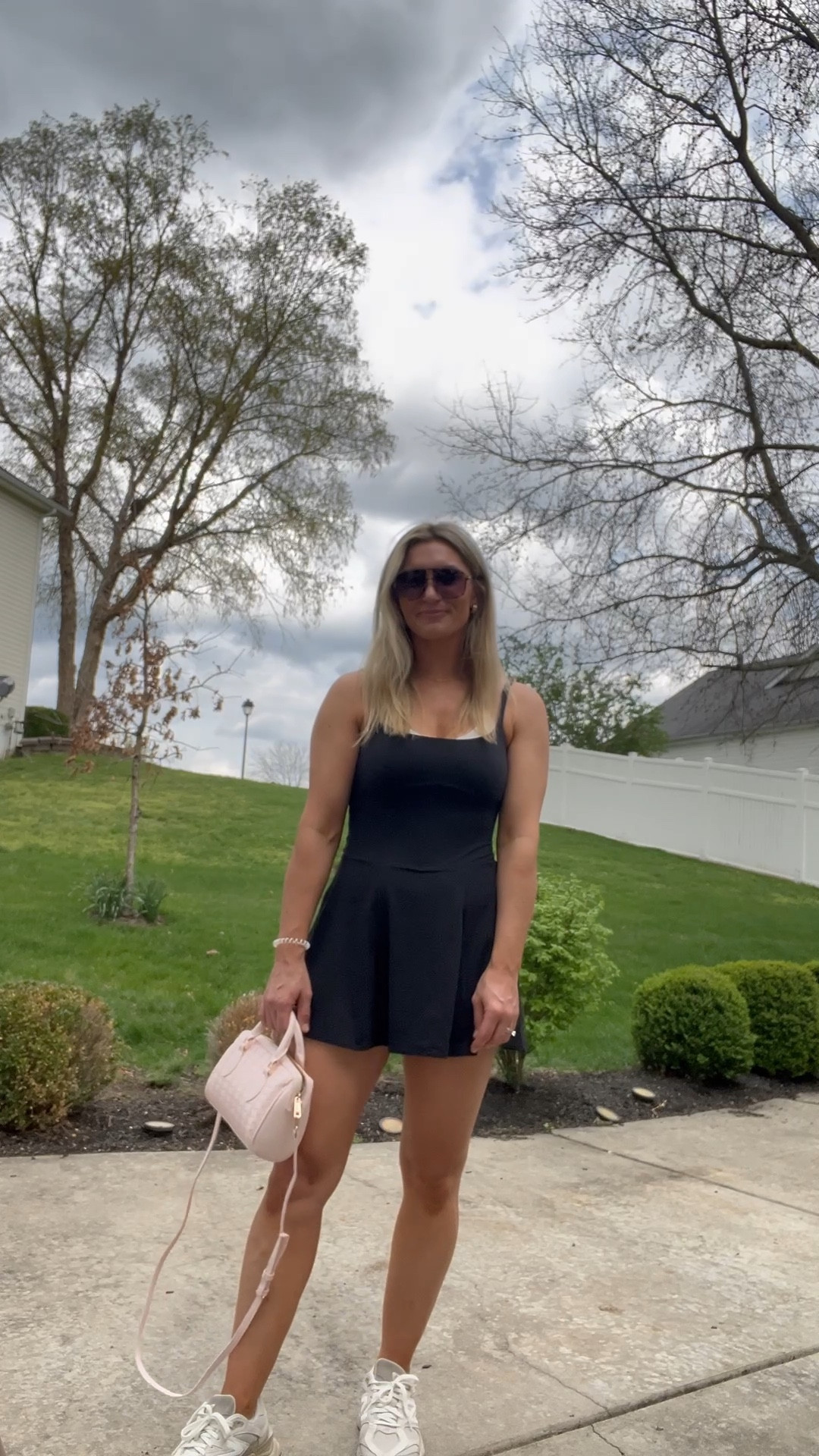 Athletic dress: medium 
Shows: TTS

activewear, athleisure, casual style, comfy outfit

#LTKootd #LTKActive #LTKSaleAlert