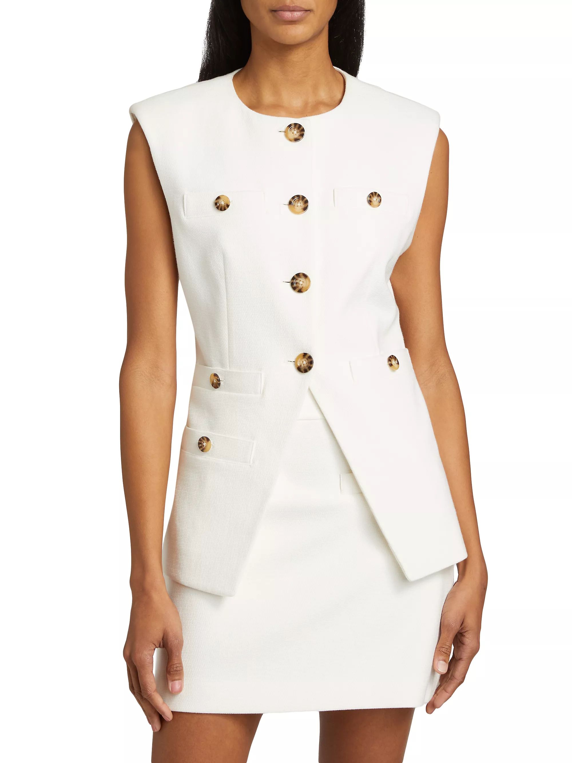 Tamara Tailored Cotton-Blend Vest | Saks Fifth Avenue