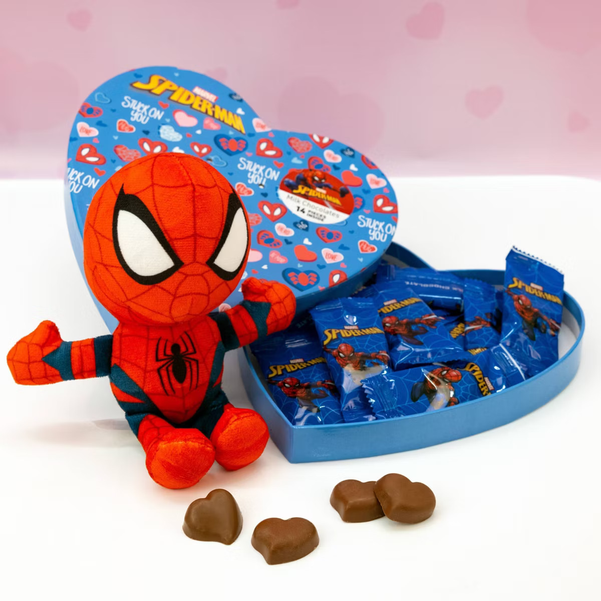 Spider-Man Valentine's Chocolate Heart Box with Plush - 2.96oz | Target