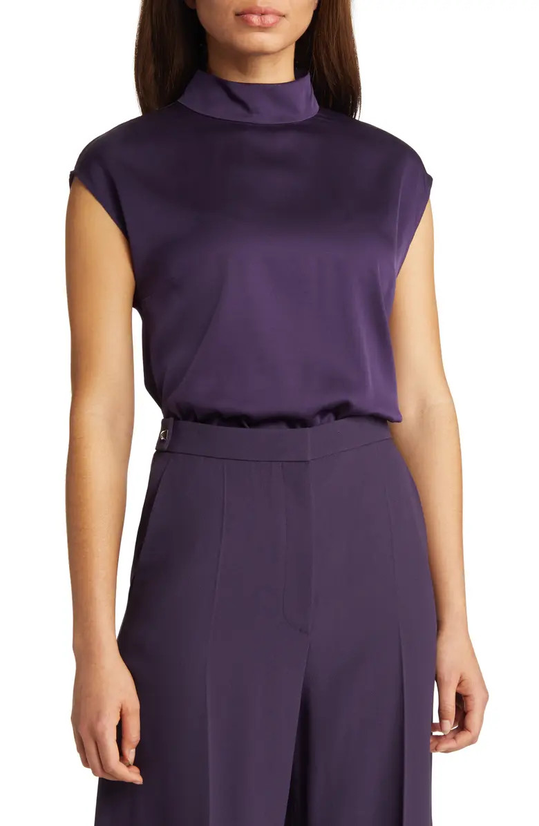 Idriz Mock Neck Stretch Silk Blouse | Nordstrom