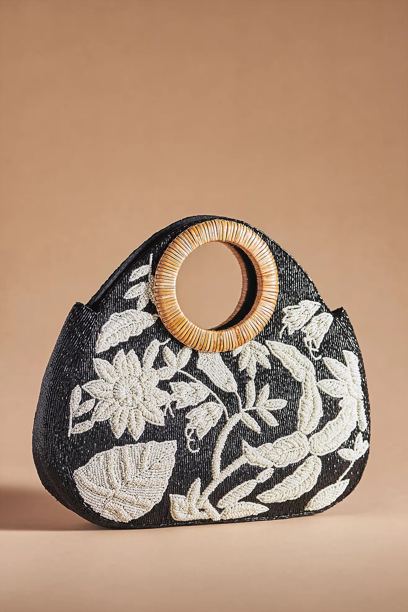 Beaded Raffia-Handle Satchel | Anthropologie (US)