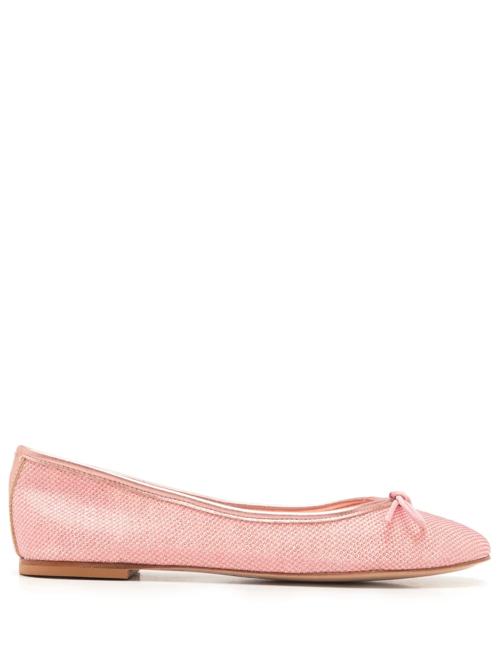 Sarah Chofakian Sapatilha Sarita textured-leather Ballet Pumps | Pink | FARFETCH BR | Farfetch (BR)
