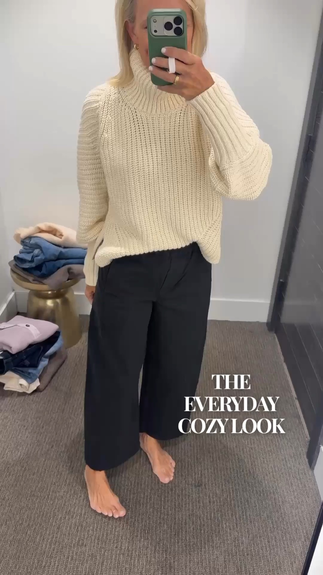 This is my idea of the perfect everyday outfit. A chunky cotton sweater with relaxed pull-on pants makes getting dressed easy, comfortable, simple, and still pulled together.

The sweater is currently limited in some sizes, but it’s available in two colors, so I’m linking it here along with the pants.

#LTKootd #LTKOver40