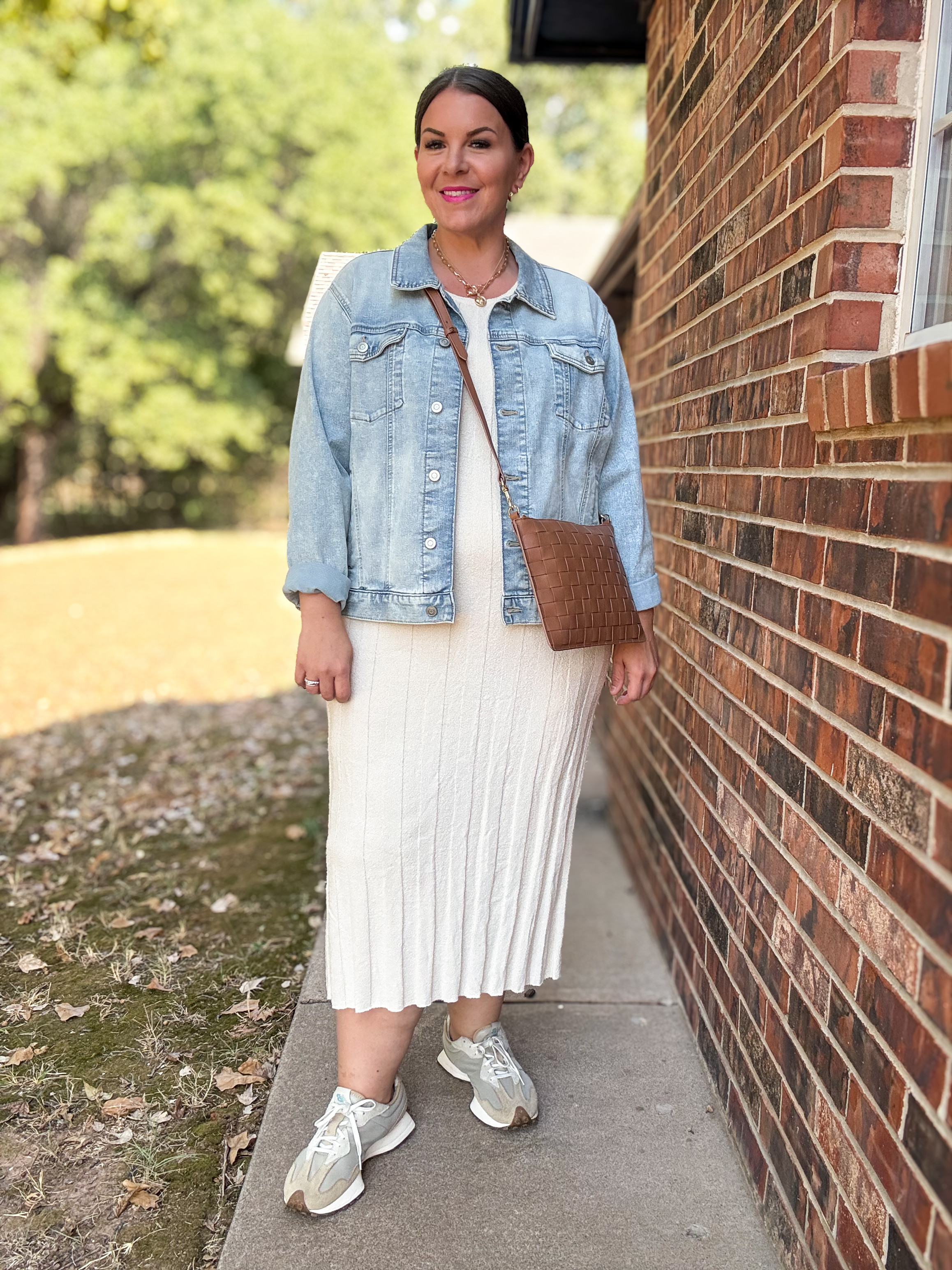 This Pinterest inspired look is perfect as a summer to fall outfit! I'm wearing this Amazon dress in size XL - it's definitely a more body con silhouette but comes in a lot of colors and has a lot of stretch. 

 #LTKootd #LTKOver40 #LTKMidsize