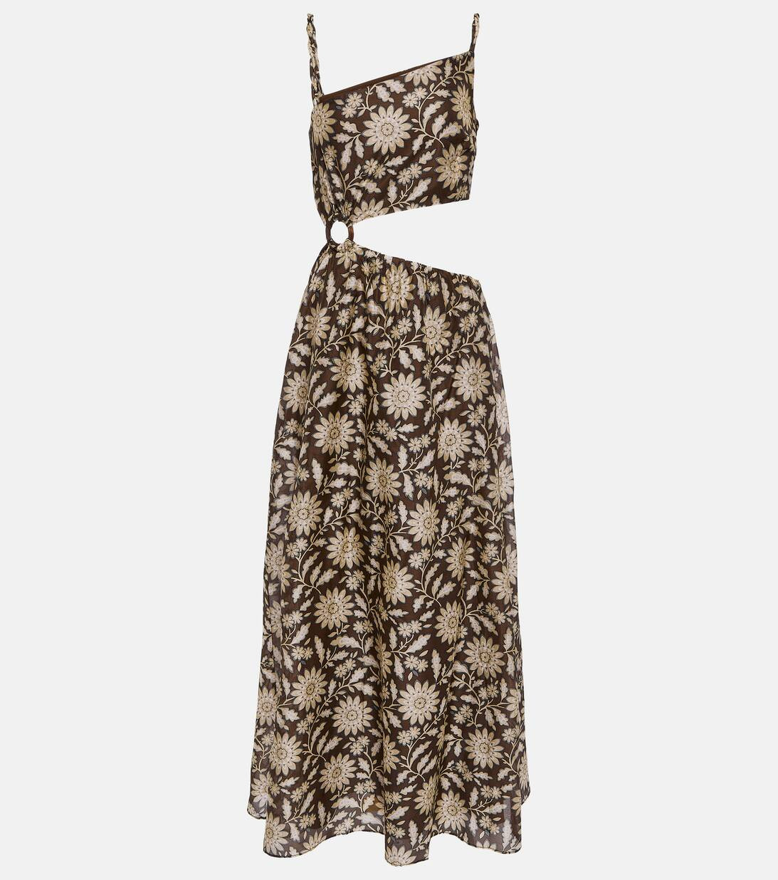 Asymmetric cotton and silk maxi dress | Mytheresa (US/CA)