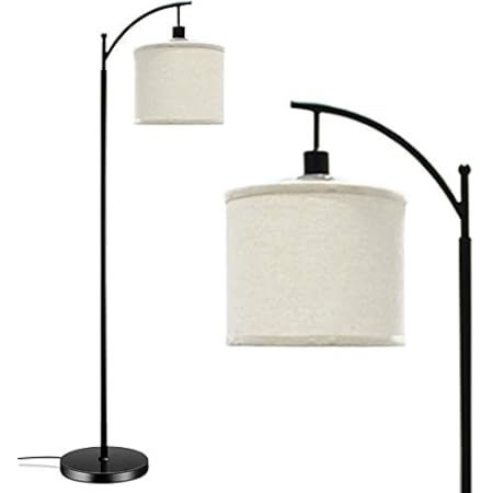 addlon Floor Lamp for Living Room with Beige Linen Lamp Shade and 9W LED Bulb Modern Standing Lamp F | Amazon (US)