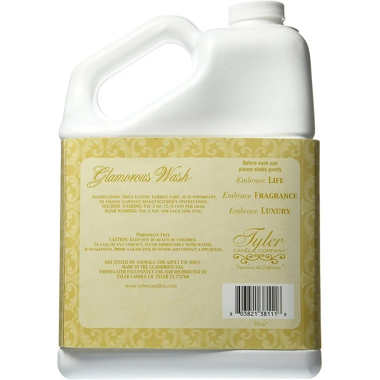 Tyler Candle Diva Glamorous Wash Liquid Laundry Detergent, 48 Loads, 128 fl oz - Walmart.com | Walmart (US)