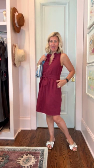 Dress on sale!! This is how you go from summer to fall perfectly! Such a great dress!! I’m in size 2 dress, 8 sandal and small tote. 

Codes:
Boden - WXNW
Allie + Bess - Catherine20

#LTKdayinmylife #LTKOver40 #LTKSeasonal