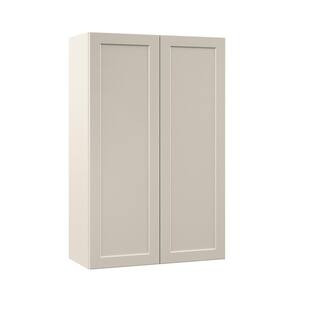 Designer Series Melvern 27 in. W x 12 in. D x 42 in. H Assembled Shaker Wall Kitchen Cabinet in C... | The Home Depot