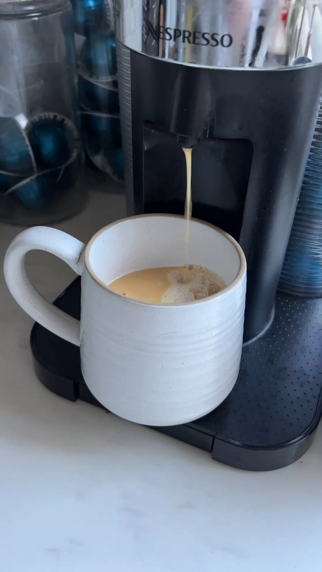 Working from home with kids (because they go back to school next week) calls for a delicious frothy coffee from my Nespresso machine and frother in these chunky cups that I’ve had over a year now. Everything linked.

#LTKdayinmylife #LTKmomlife #LTKmorningroutine