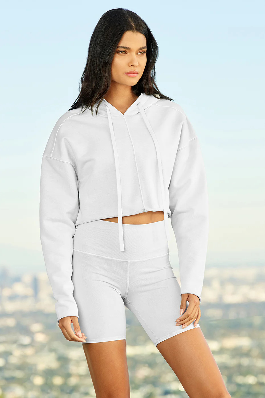 Alo YogaÂ® Women's High-Waist Washed Biker Short - Chalk Wash - Size - XS - Ultimate Performance Fab | Alo Yoga (US)