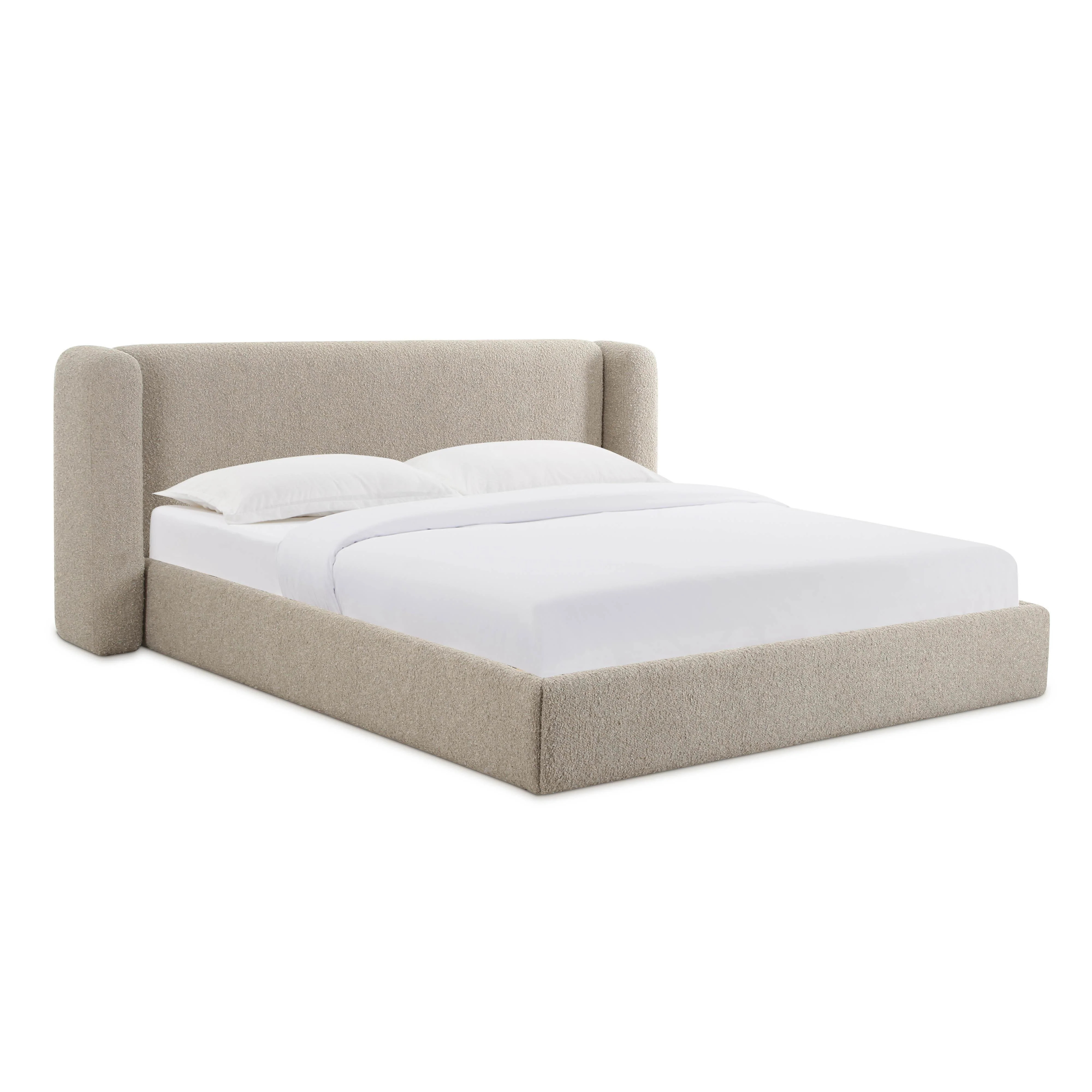 Babette Tan Boucle Bed | TOV Furniture