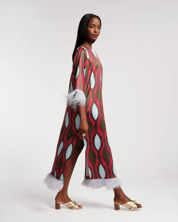 Belle Maxi Dress - Lava Geo | Frances Valentine