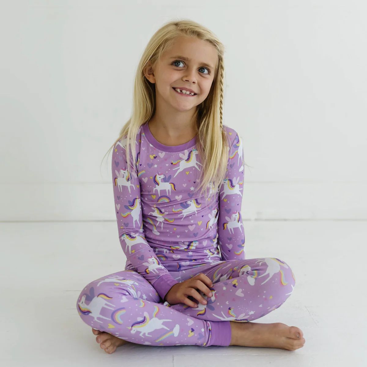 Sienna's Unicorns Two-Piece Pajama Set | Little Sleepies
