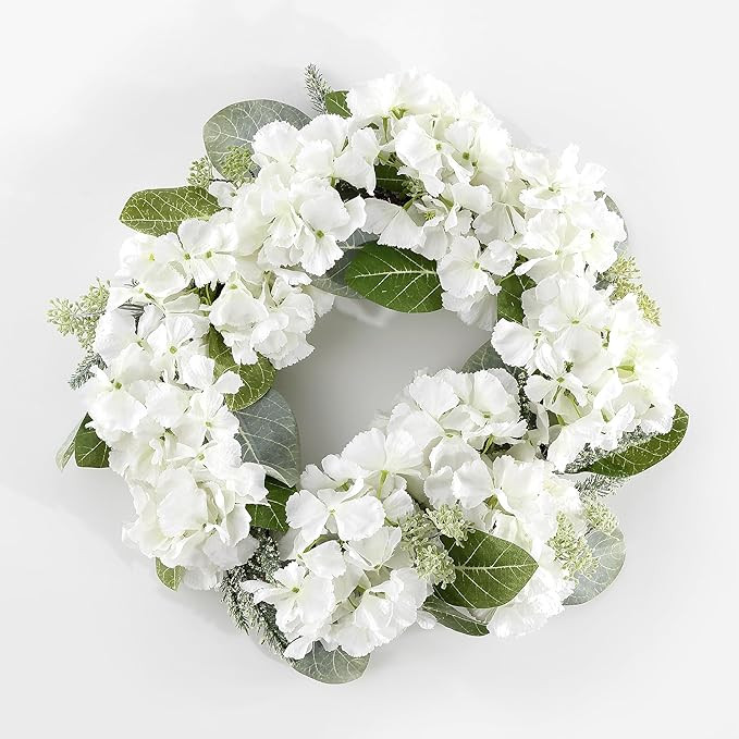 SAFAVIEH Home Collection Faux Artificial 22-inch Hydrangea & Magnolia Decorative Wreath | Amazon (US)