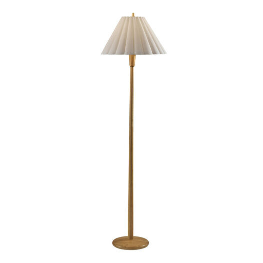 Matilda Wood and Scallop Pleated Empire Shade Floor Lamp by World Market | World Market