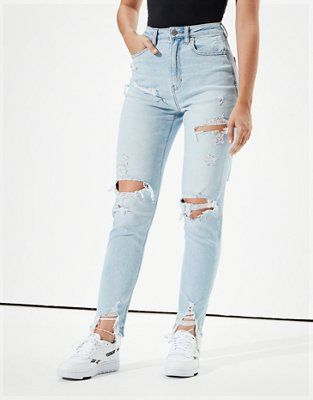 AE Highest Waist Stretch Mom Jean | American Eagle Outfitters (US & CA)