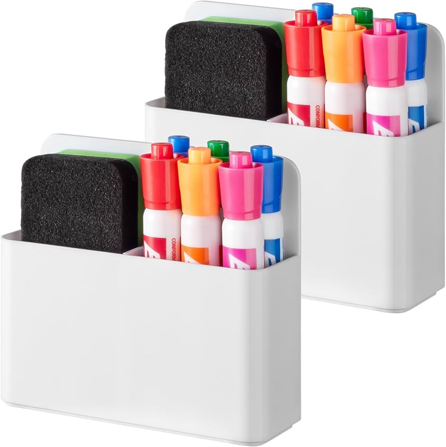 BEYGORM Plastic Magnetic Pen Holder, Powerful Magnet, 2 Pack | Amazon (US)