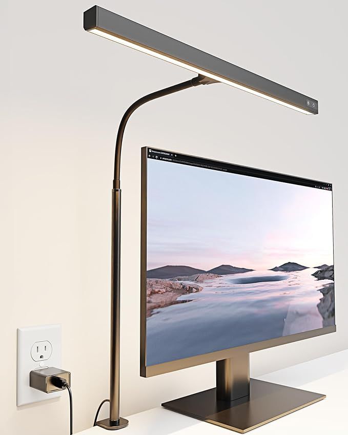 SUPERDANNY LED Desk Lamp for Office Home, Eye-Caring Desk Light with Adjustable Gooseneck, 12W To... | Amazon (US)