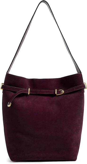 Madewell Women's The Essential Belted Bucket Tote In Suede | Amazon (US)