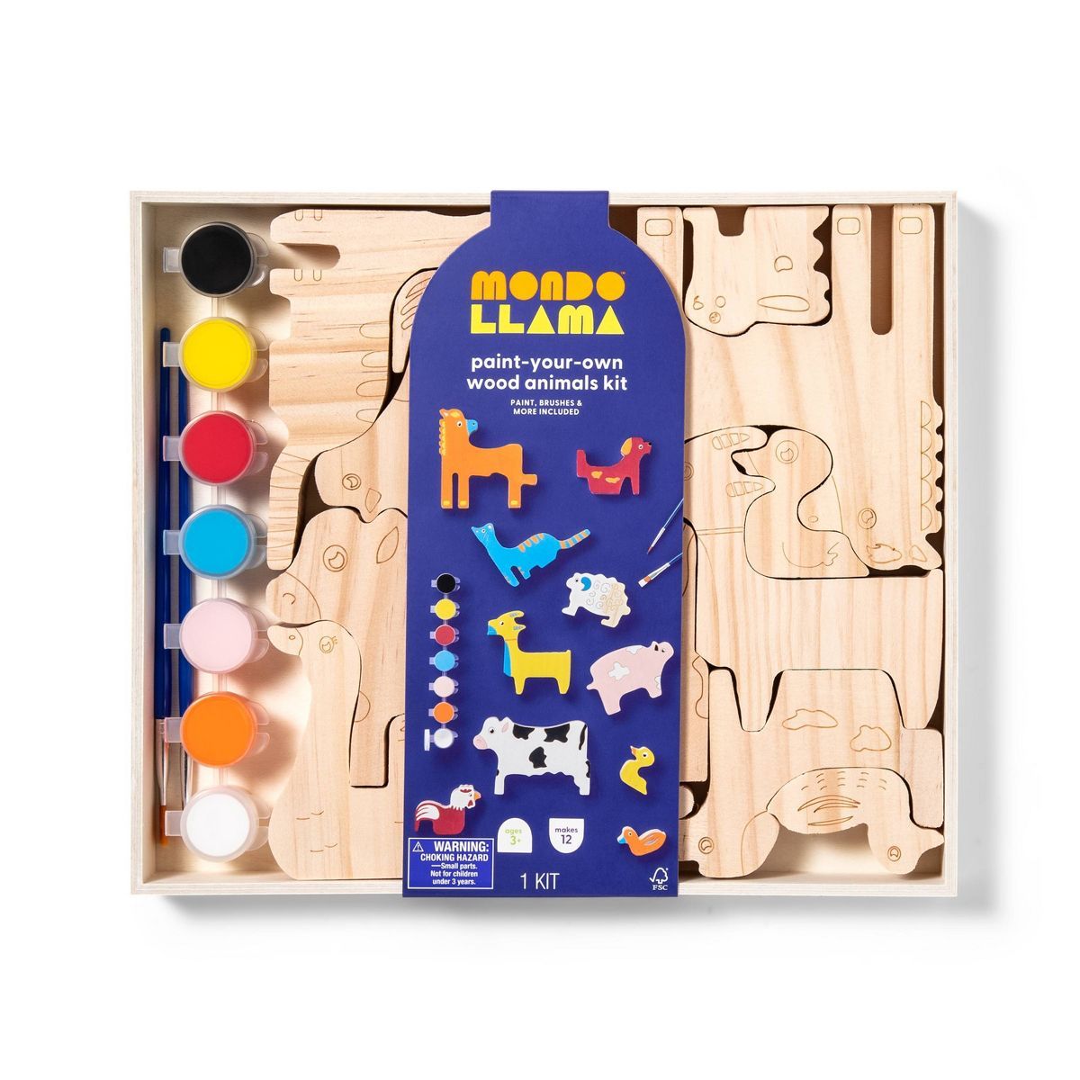 Paint-Your-Own Wood Animals Kit - Mondo Llama™ | Target