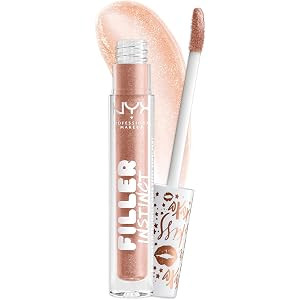 NYX PROFESSIONAL MAKEUP Filler Instinct Plumping Lip Polish, Lip Plumper Gloss - Brunch Drunk (Champ | Amazon (US)