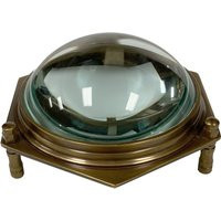 4"" Antiqued Brass Hexagonal Dome Desk Magnifier - Antique Vintage Style | Etsy (US)
