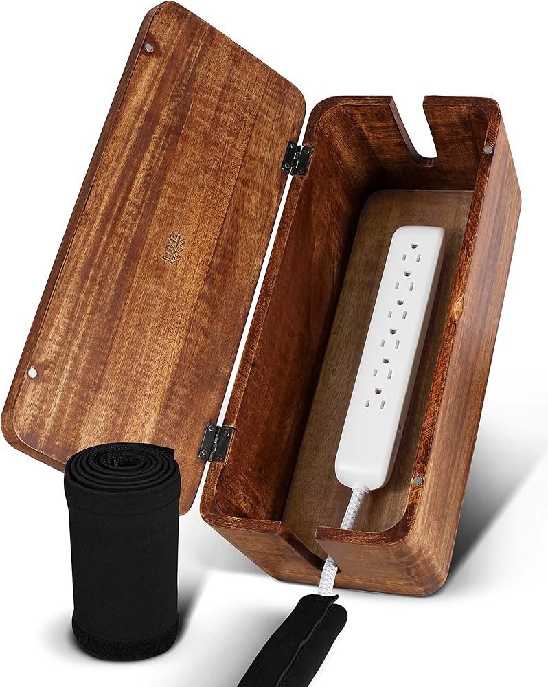 Large Cable Management Box - Cable Organizer Box and Power Strip Box for Electrical Cord Manageme... | Amazon (US)