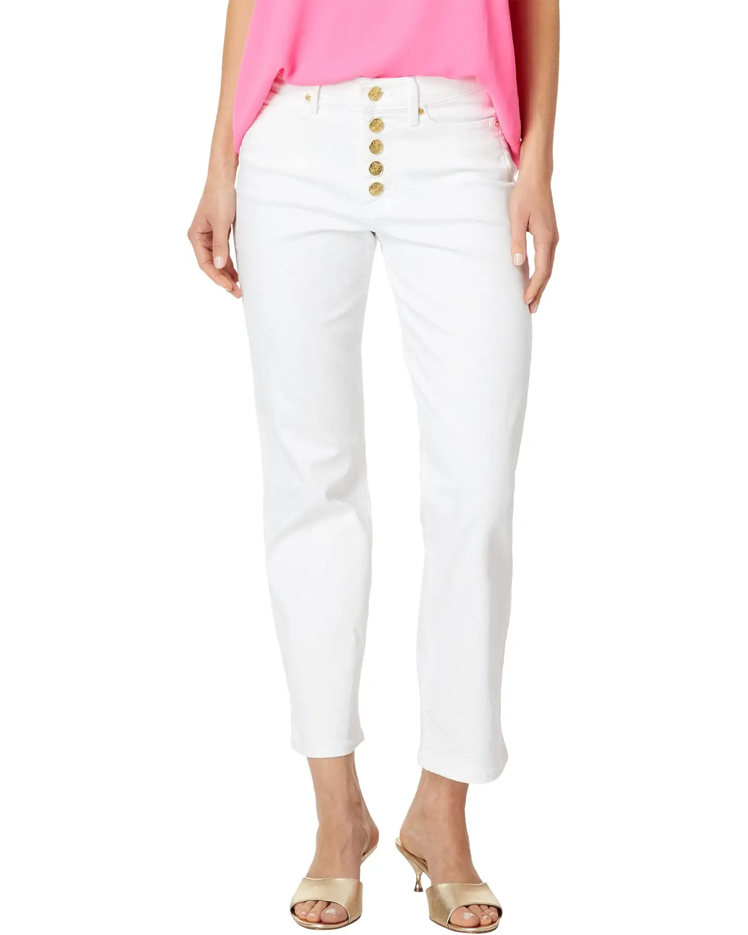 South Ocean High-Rise Straight Leg Jeans in Resort White | Zappos