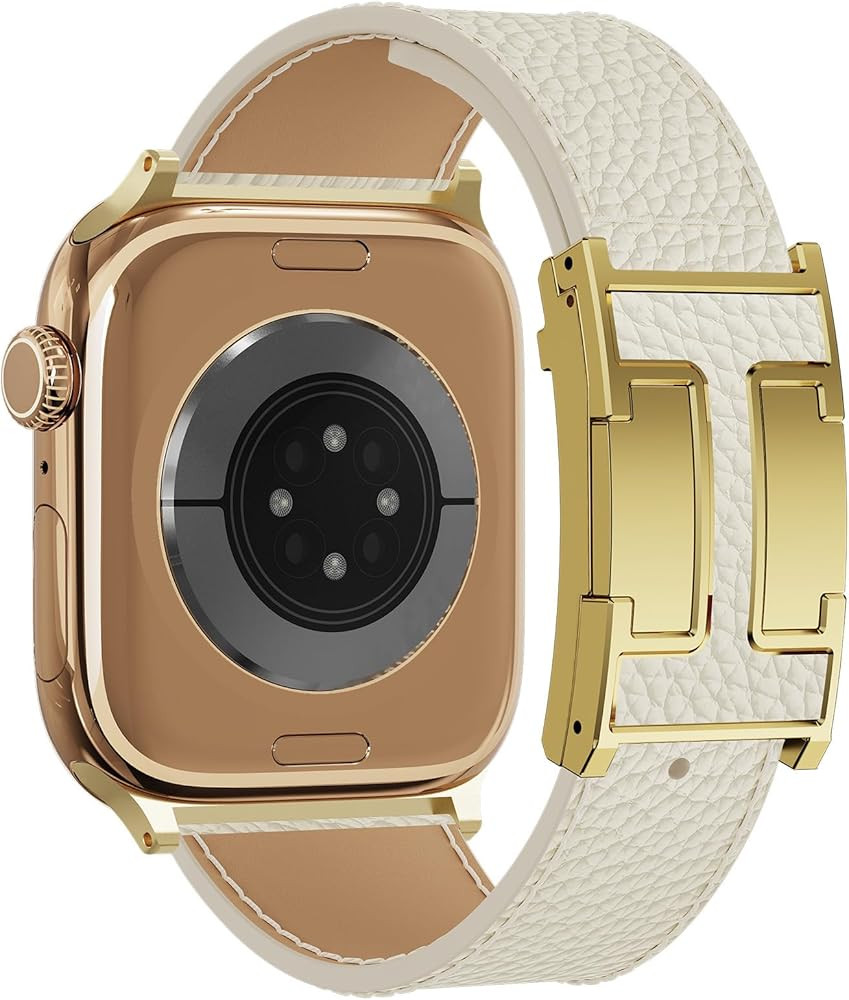 Leather Magnetic Watch Band Compatible with Apple Watch Ultra 49mm 46mm 45mm 44mm 42mm 41mm 40mm ... | Amazon (US)