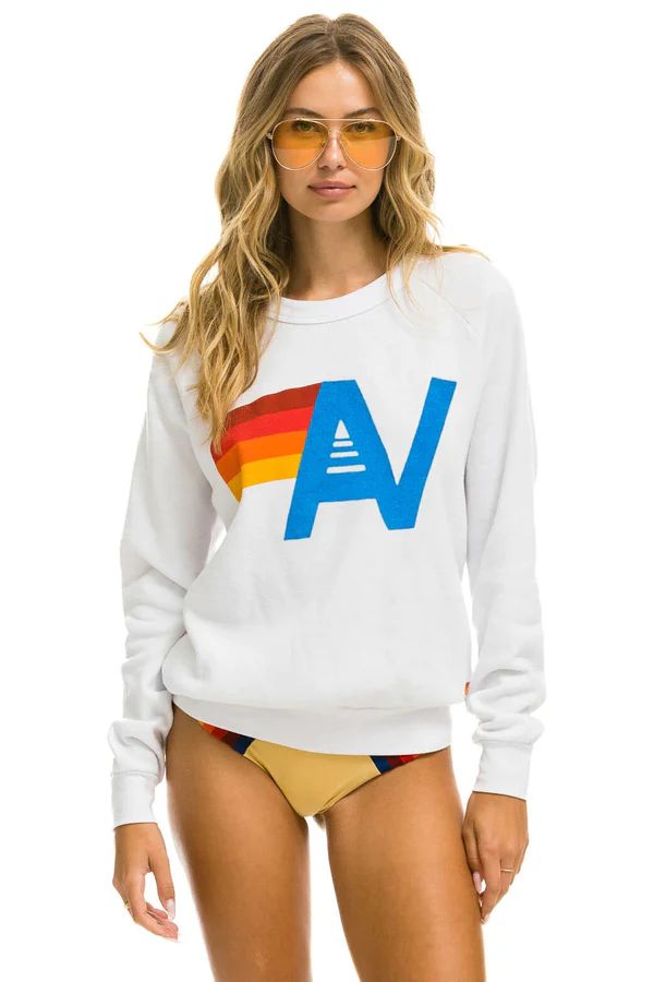 LOGO SWEATSHIRT - WHITE | Aviator Nation