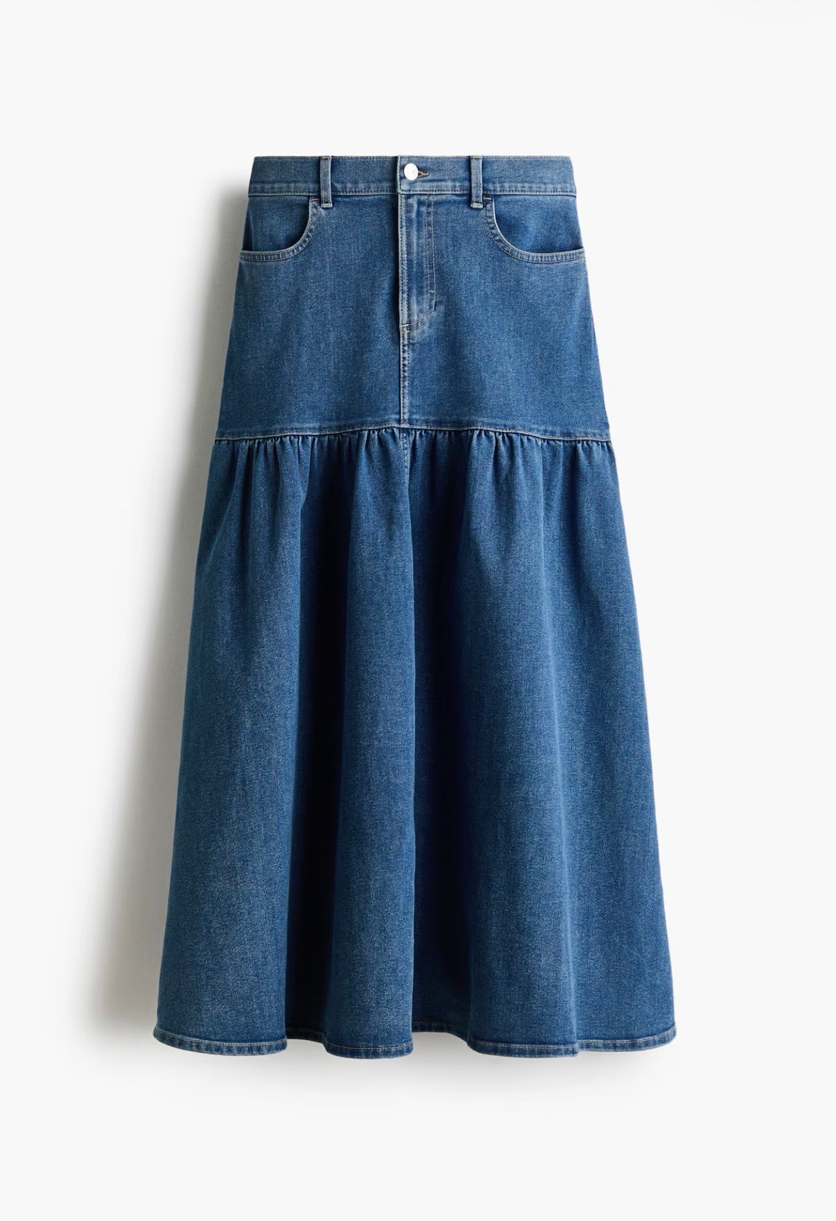 Denim midi skirt

#LTKSeasonal