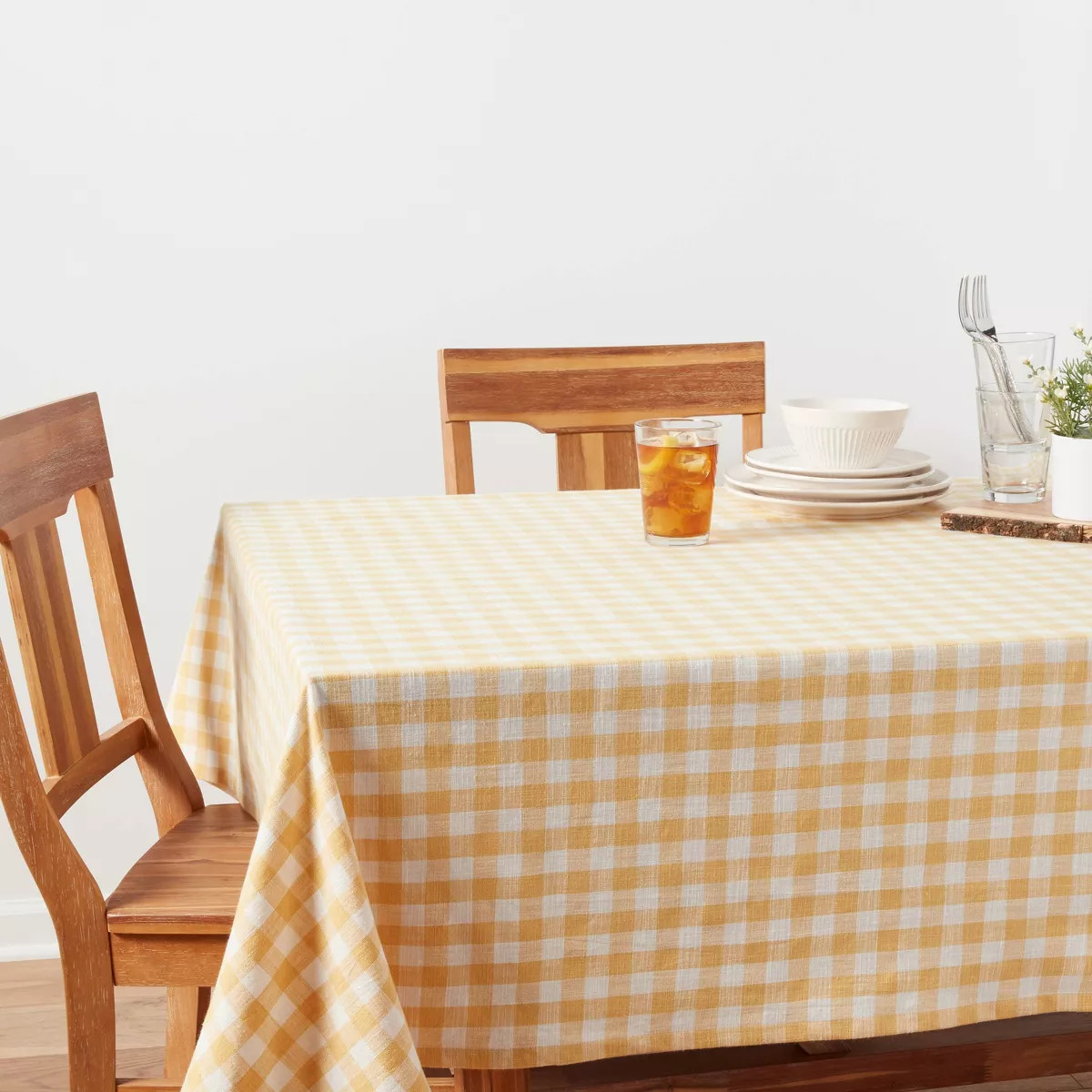 Cotton Gingham Tablecloth Yellow - Threshold™ | Target