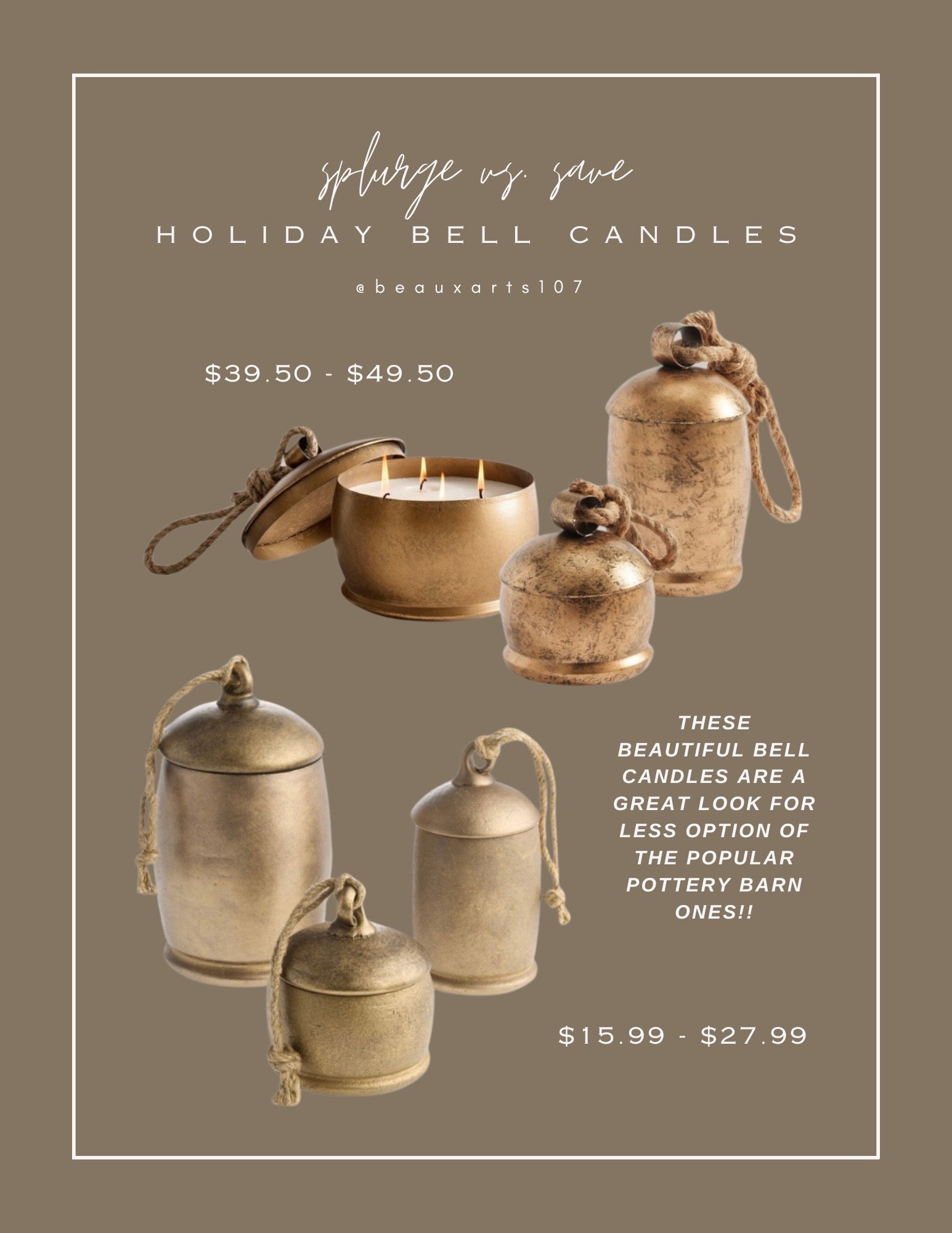 Save on these cute holiday bell candles on sale now whether you want to splurge or save!

#LTKSaleAlert #LTKFindsUnder50 #LTKHoliday