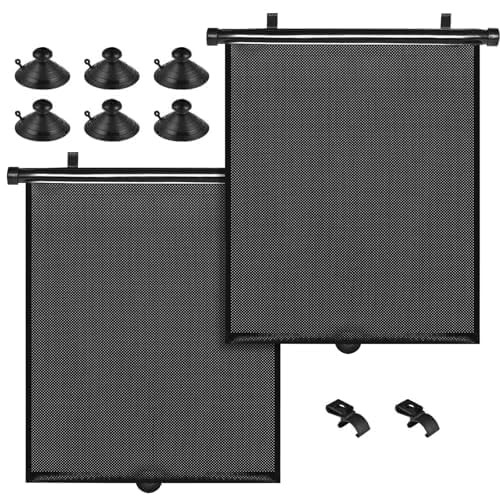 Car Sun Shade Side Window, Retractable Car Roller Shades for Side Window Blocks Harmful Sun Glare... | Amazon (US)