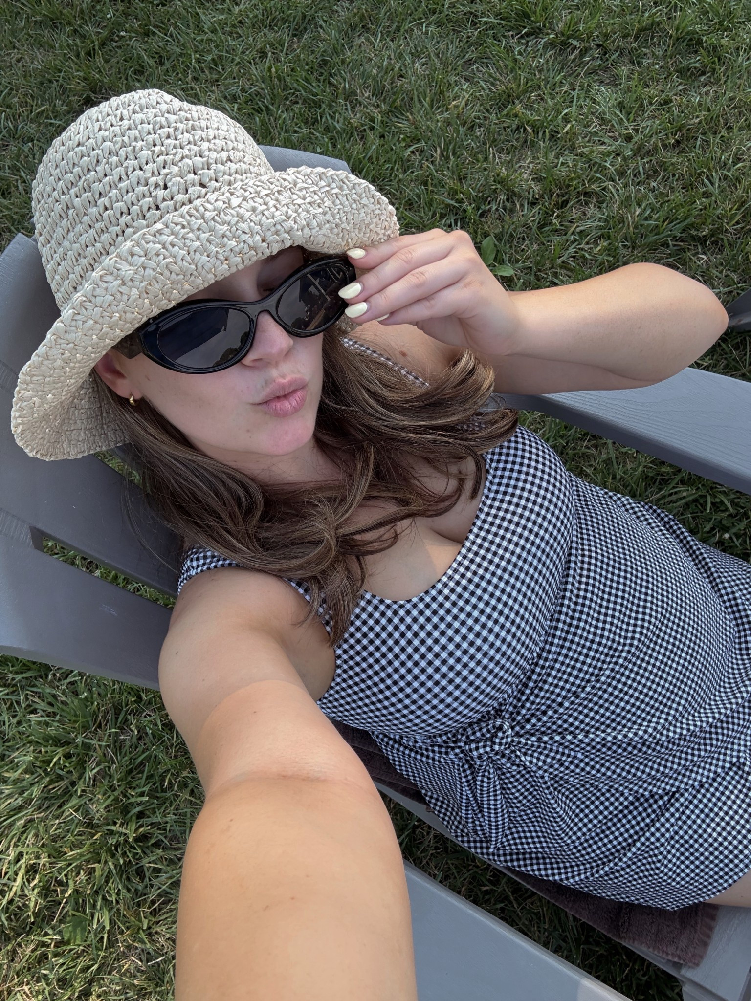 Medium in the swim dress! Mine is maternity but it totally works without a bump too!