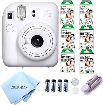 Fujifilm Mini 12 Instant Camera Starter Bundle: Includes Mini Film Value Pack (60 Sheets) + 4 Pac... | Amazon (US)