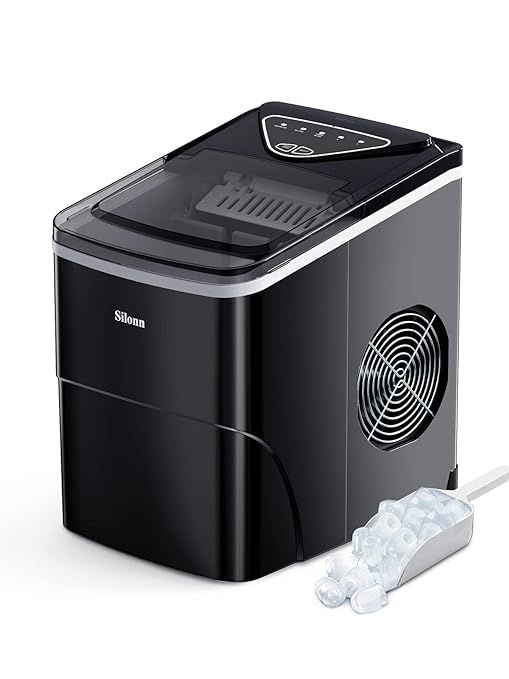 Silonn Ice Makers Countertop, 9 Cubes Ready in 6 Mins, 26lbs in 24Hrs, Self-Cleaning Ice Machine ... | Amazon (US)