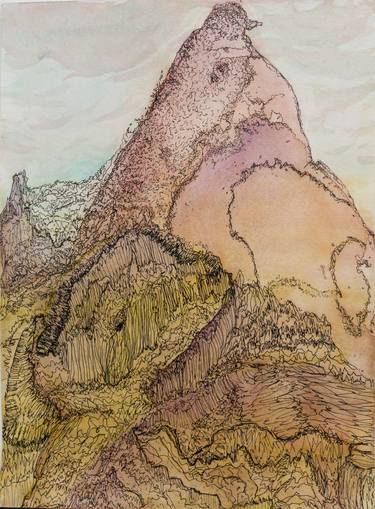 andes cliffs Painting | Saatchi Art 