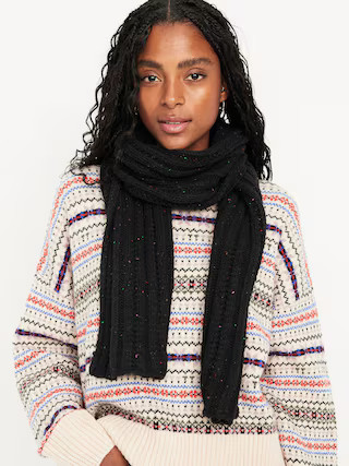 Chunky Cable Knit Scarf | Old Navy (US)