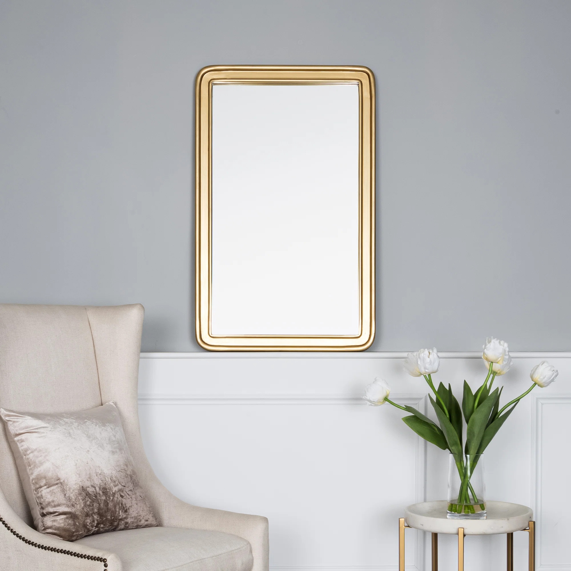 Donow Solid Wood Flat Wall Mirror | Wayfair North America